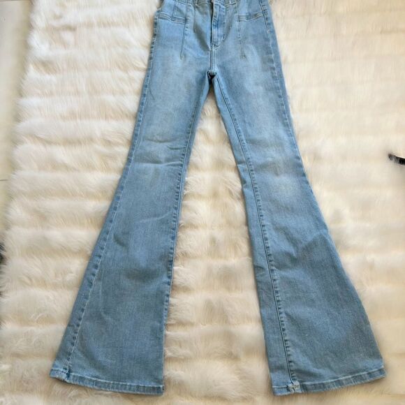 Free People Light  Blue Flared Women's Jeans (26) - Picture 1 of 5